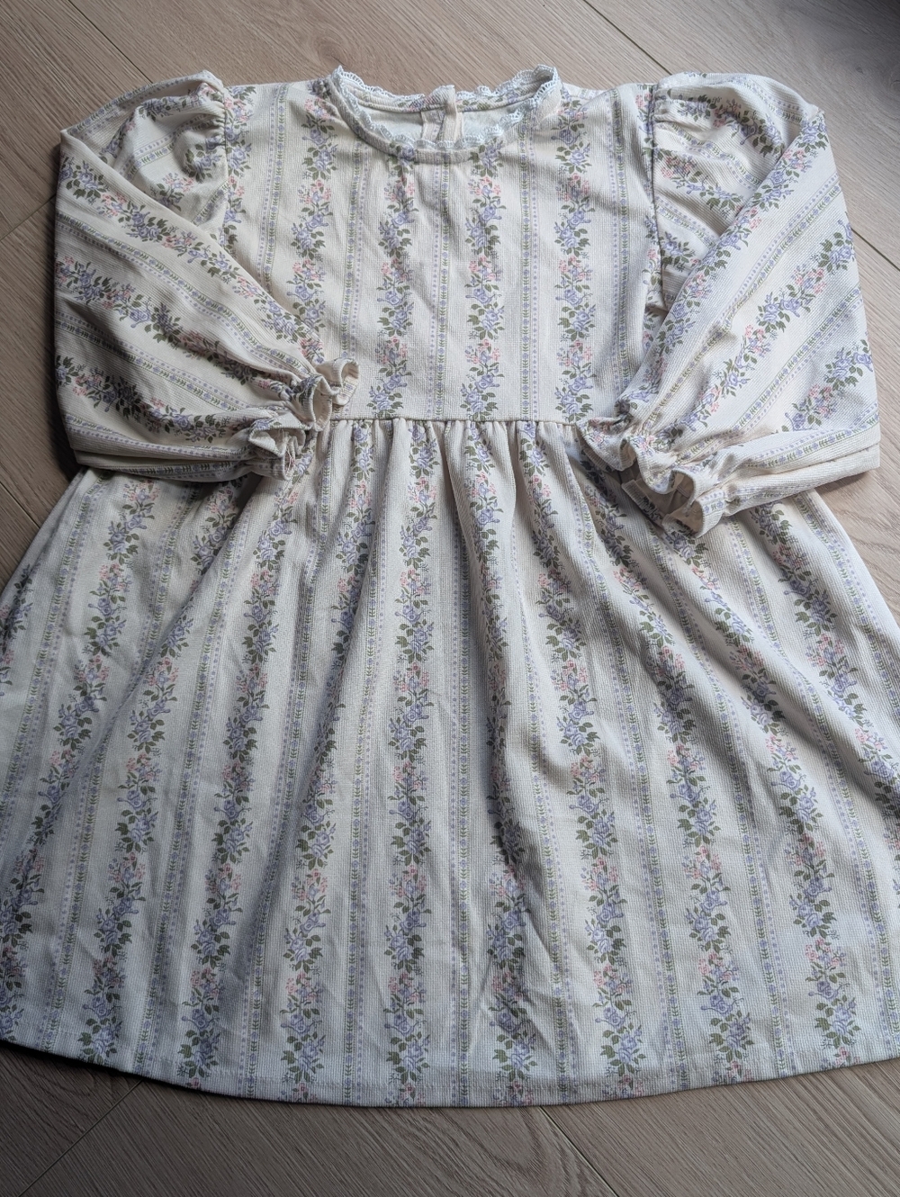 Girl's Cottagecore Floral Dress